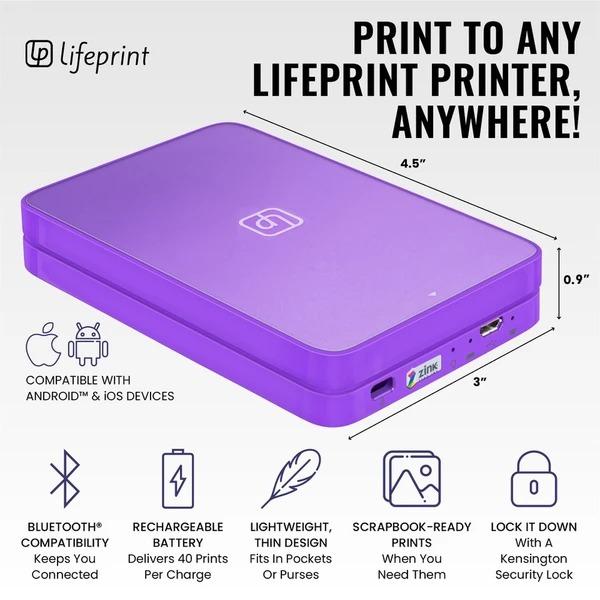 lifeprint ultra slim photo and video printer