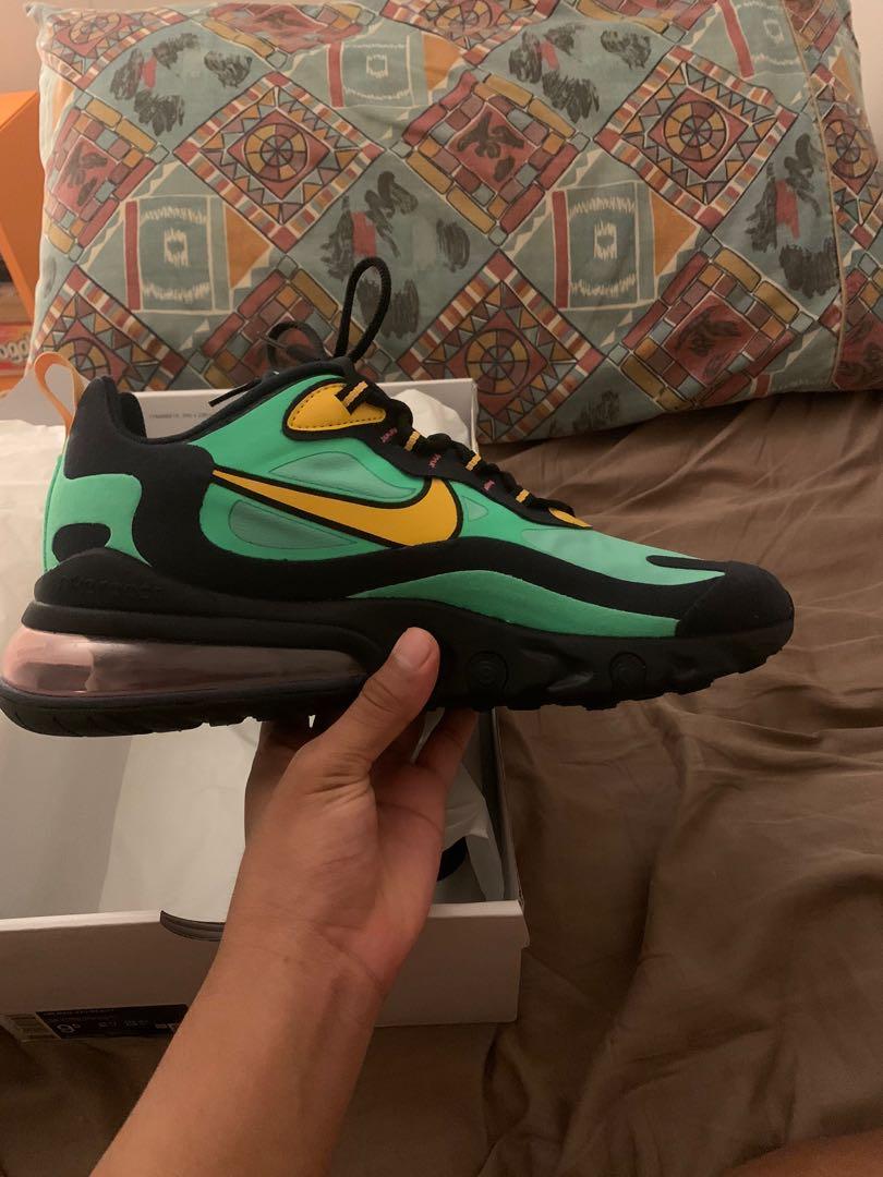 Nike Air Max 270 React Electro Green Colourway Men s Fashion Footwear Sneakers on Carousell