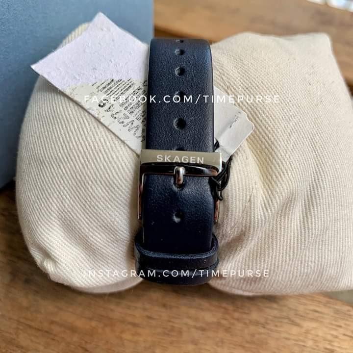 Anita blue discount leather stone watch