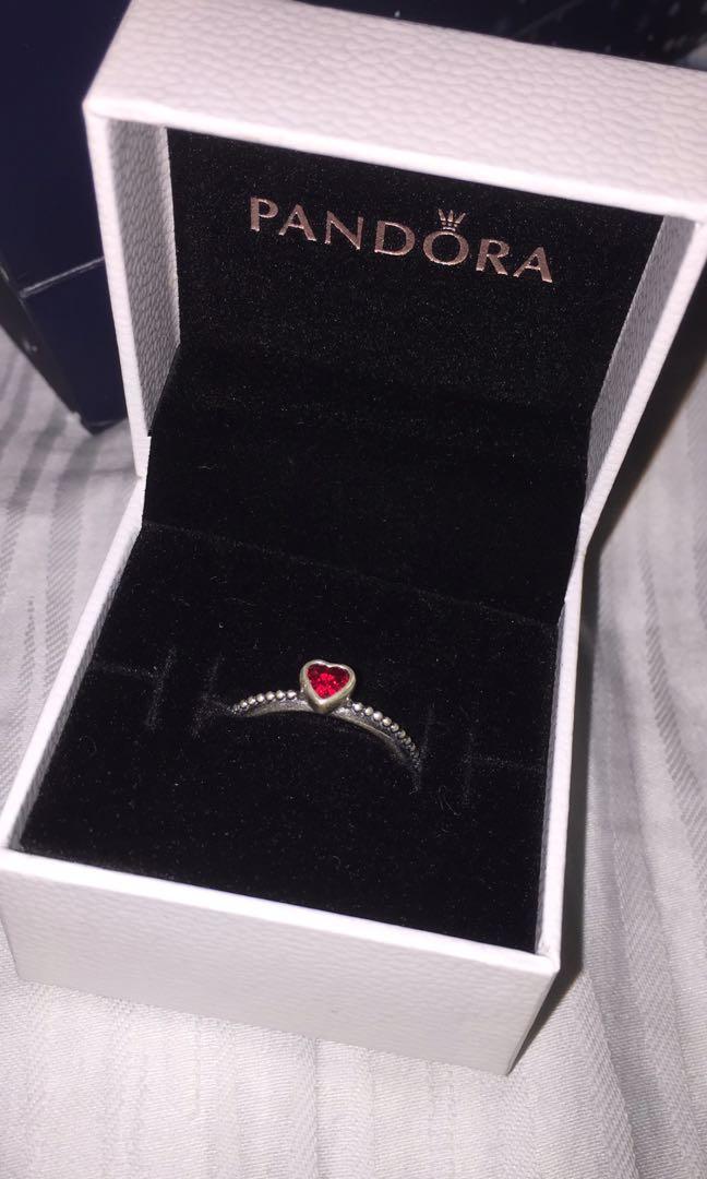 pandora ring red heart