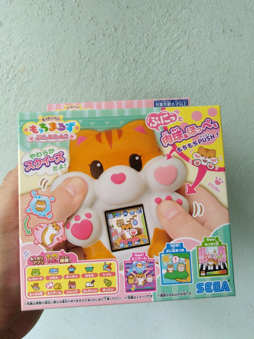 Sega Toys Motchimaruzu – Criceto Virtuale Blu Cotone – Animale Digitale Soffice – Gioco Portatile