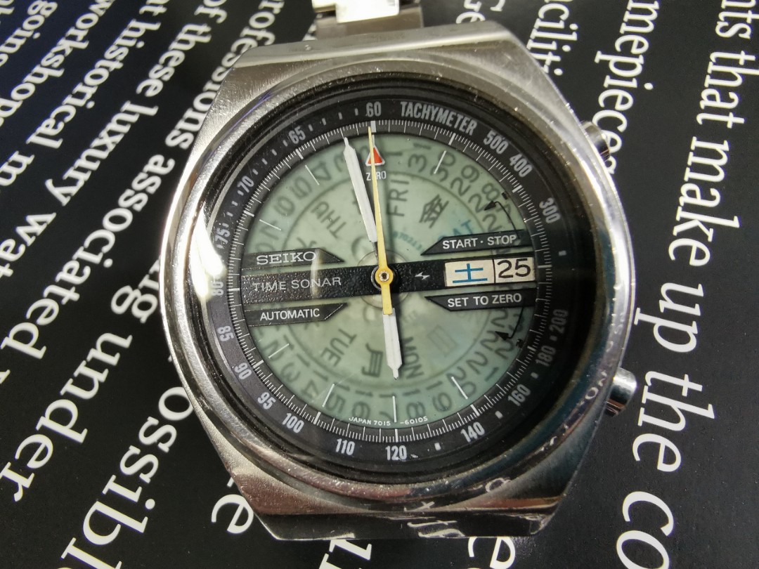Rare Vintage Seiko Time Sonar JDM 7015-6010 Chronograph, Luxury, Watches on  Carousell