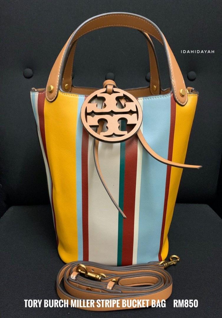 miller stripe bucket bag