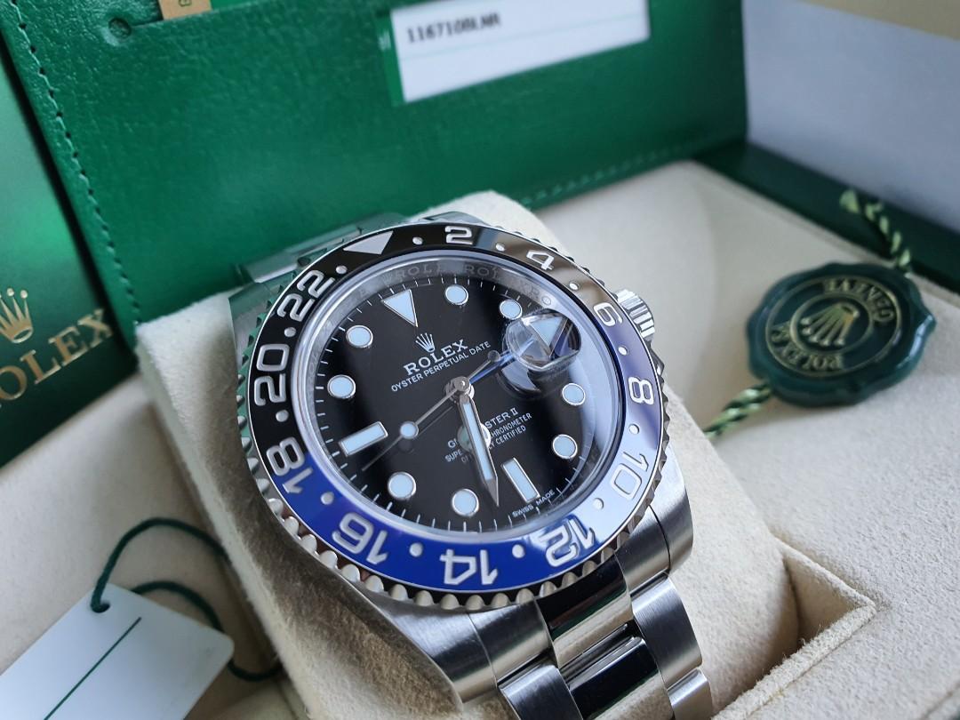 Oct 2018 Rolex batman 116710 BLNR, Luxury, Watches on Carousell
