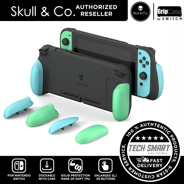 Skull & Co. GripCase For Nintendo SWITCH (Without Maxcarry Case) (Category: Cases & Covers) located in Manila. Submitted by techsmartph (Listing ID 1010671201, Image 1). Description: * Includes THREE types of replaceable grips to fit all hand sizes providing comfortable gaming experience; * DOCKING FRIENDLY; * Enlarged ZL/ZR buttons; * Made of soft TPU materials providing solid protection, easy to wear and remove; * DOES NOT INCLUDE MAXCARRY CASE
