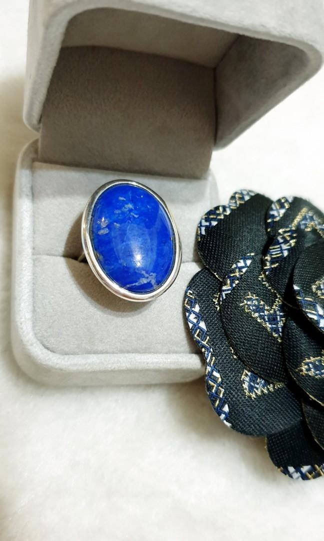 White gold new arrivals lapis ring