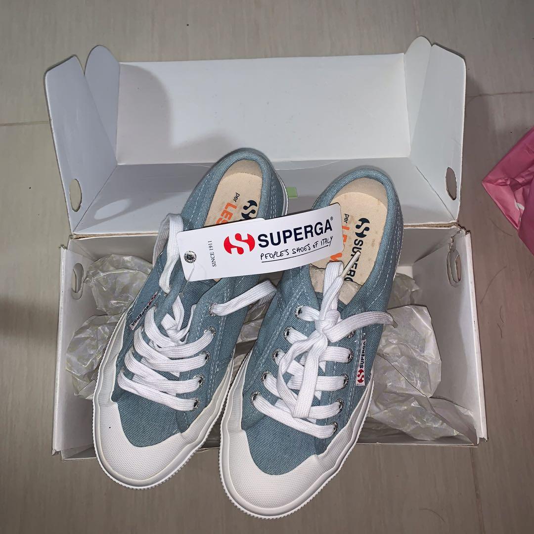 Superga Denim Sneakers Women s Fashion Footwear Sneakers on