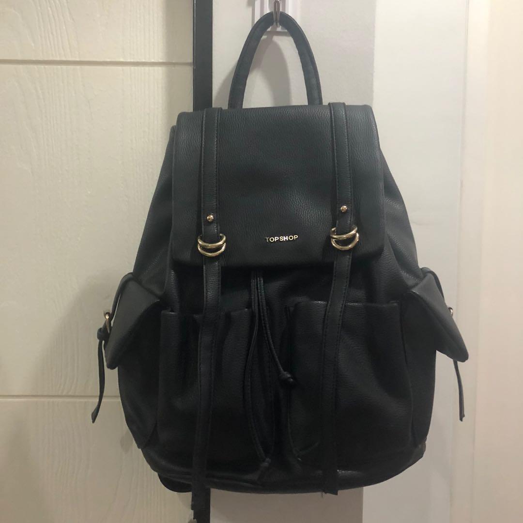 topshop black backpack