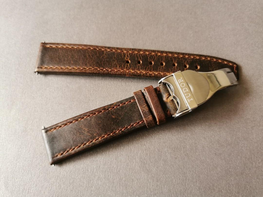 Tudor Black Bay 58 41 Brown Calf Leather Watch Strap Men S Fashion Watches On Carousell
