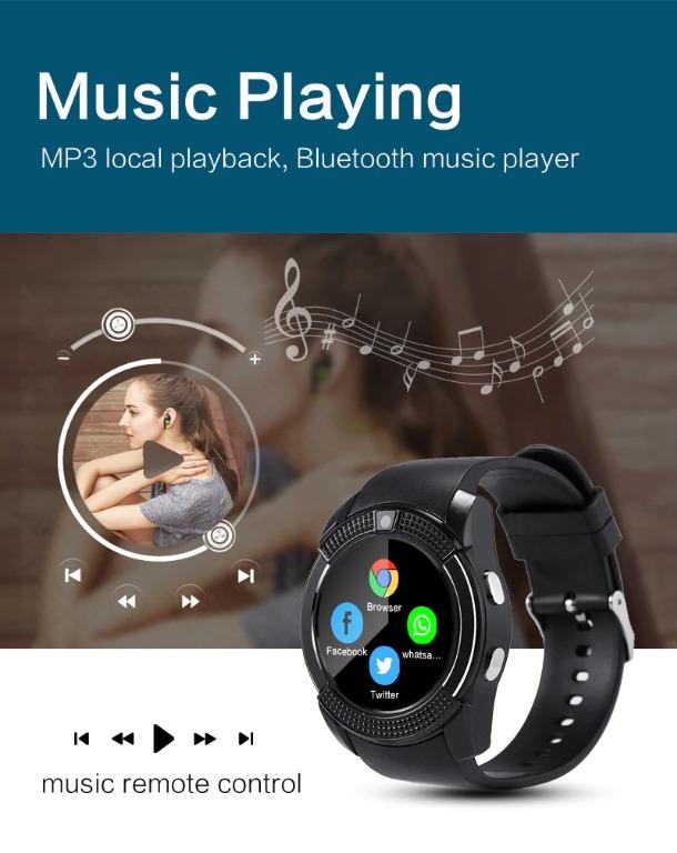 v8 smart watch sim card