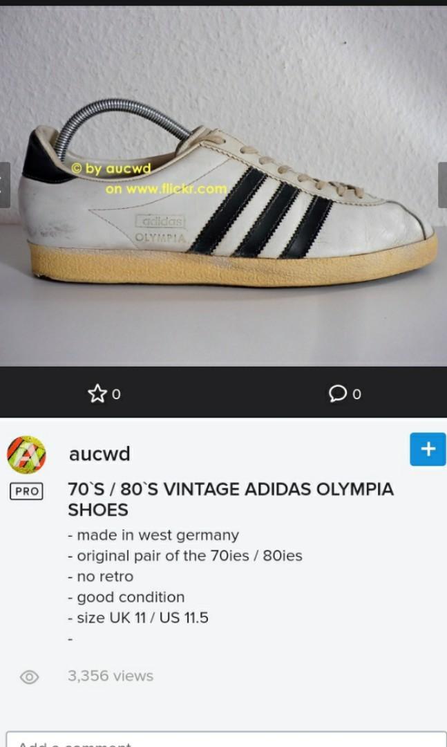 vintage 70s /80 adidas olympia germany, Men's Fashion, Footwear, Sneakers on Carousell