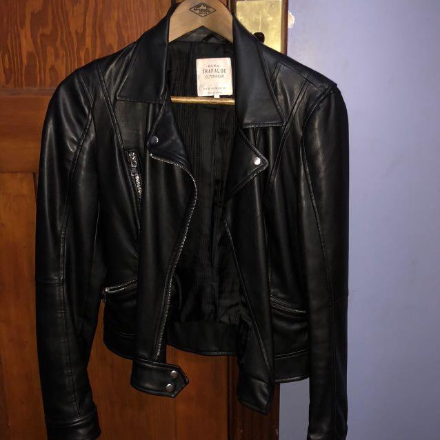 Zara trf leather jacket sale