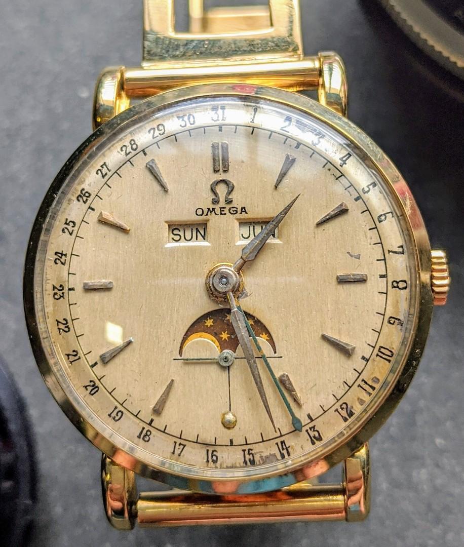 REPRICED!!! 18k Gold Omega Calibre 2473 Cosmic Triple Date Mechanical  Watch, Luxury, Watches on Carousell
