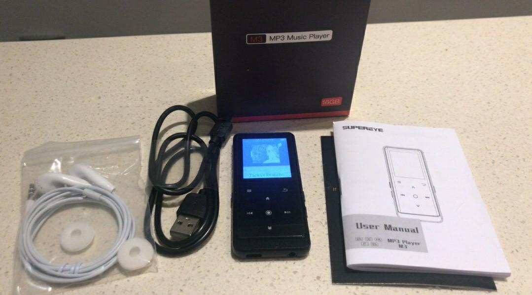 2065) SUPEREYE MP3 Player, 16G Portable Lossless Sound MP3 Players with