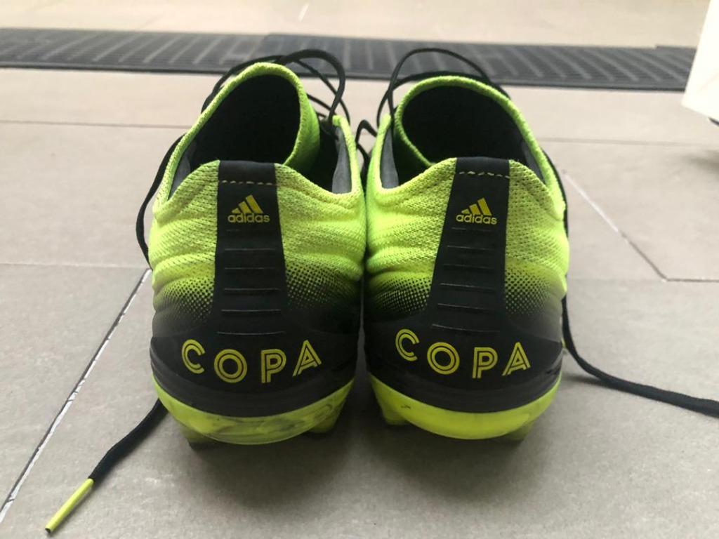 UK 10 Adidas Copa 19.1 FG Core black Solar Yellow Sports