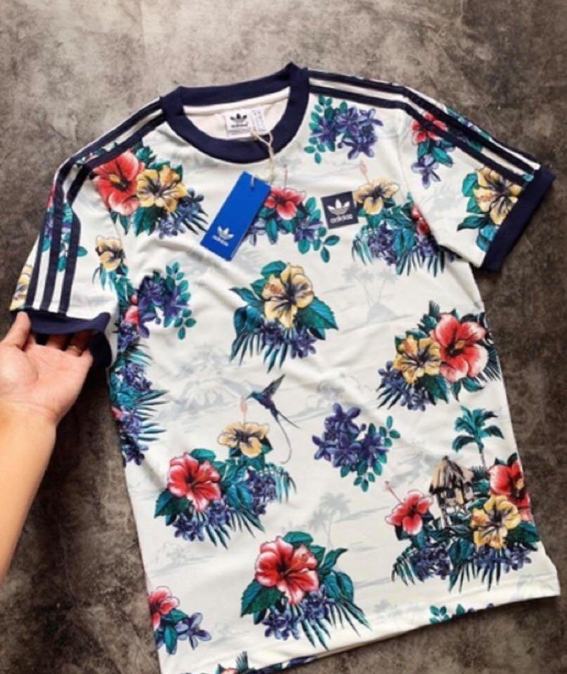 Adidas Floral Shirt, Men's Fashion 