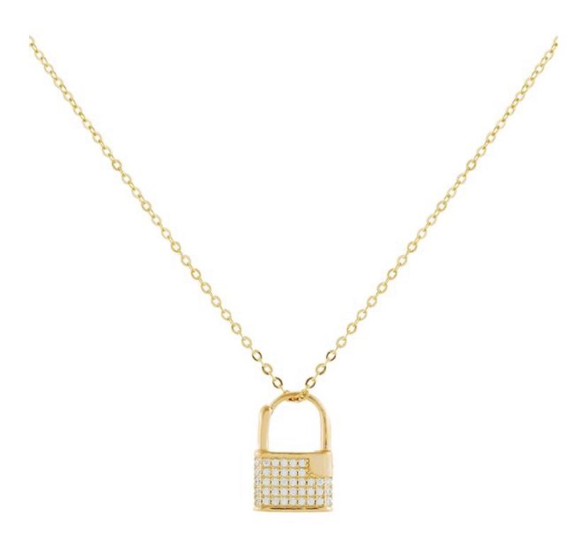 Adina's jewels outlet lock necklace