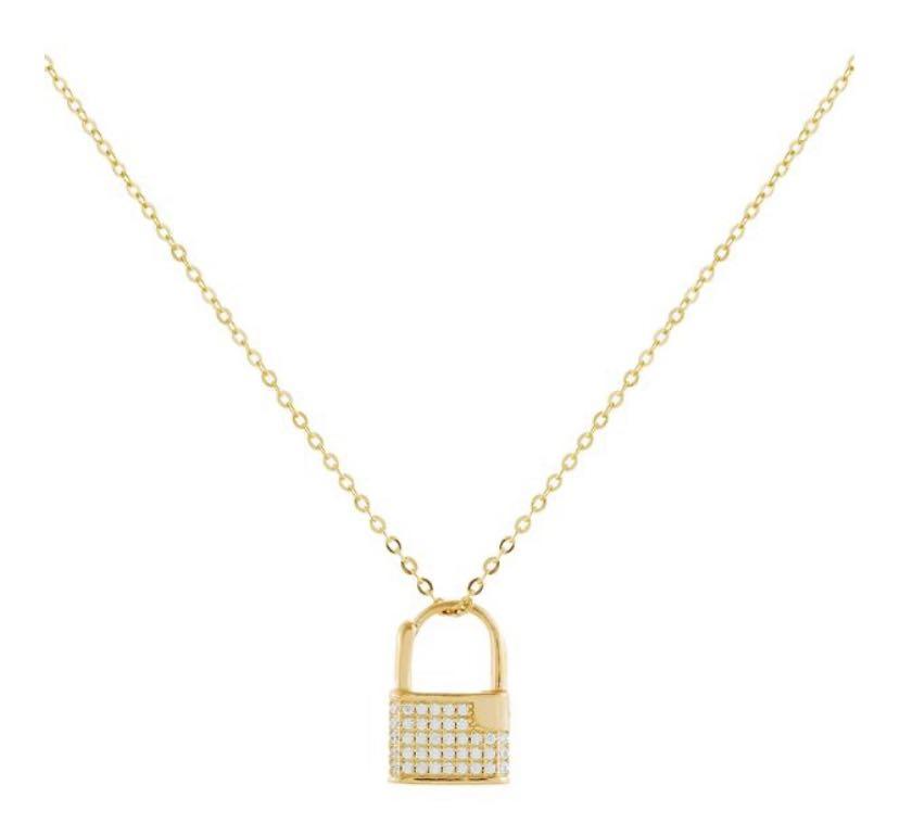 Adina's jewels outlet lock necklace