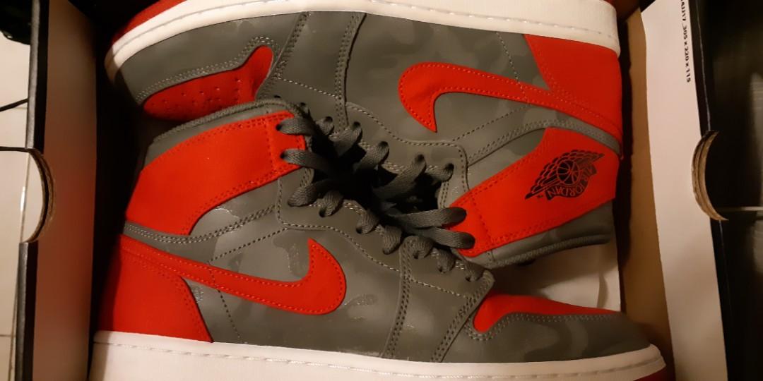 Air Jordan 1 camouflage reflective Men s Fashion Footwear