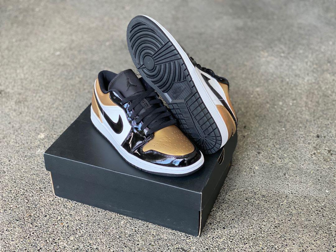 aj 1 low gold toe