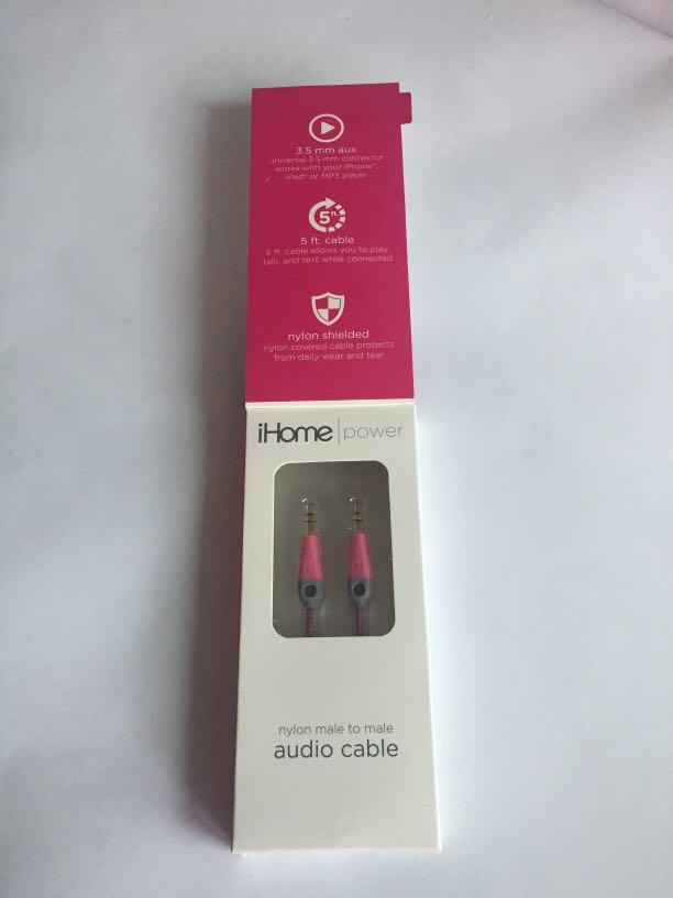 Audio Cable from US (Category: Cables & Adaptors) located in Pasay City. Submitted by redgiftshop (Listing ID 1014908670, Image 2). Description: nylon male to male 5ft. audio cable dual strain relief protection works with: iphone, ipad, samsung galaxy phones (all models) tablets, smartphones, MP3 players, Computers, speakers, car audio systems product code: S-14.