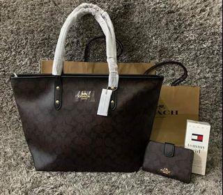 Authentic coach bag and wallet with perfume bundle take all ready to ship