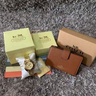 Authentic coach watch with wallet bundle take all ready to ship