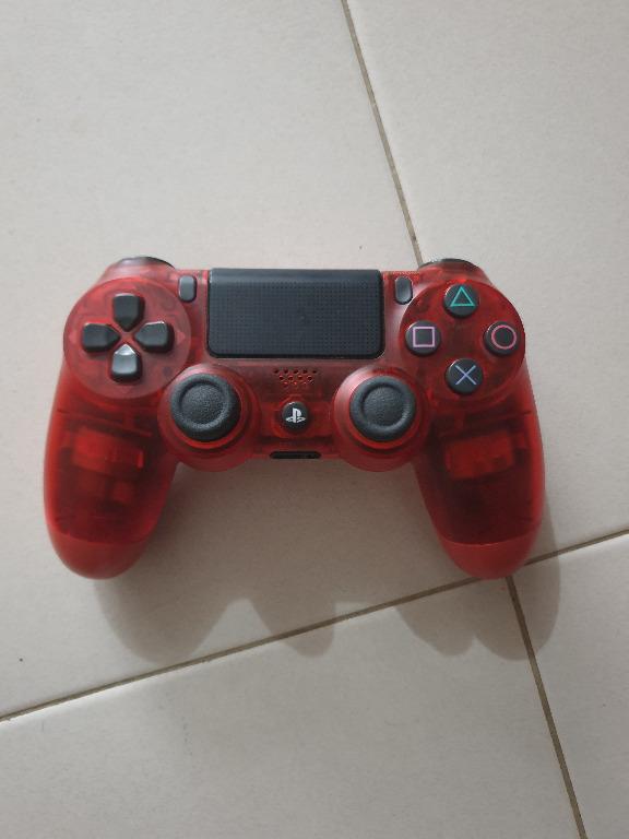 Ps4 controller transparent red deals