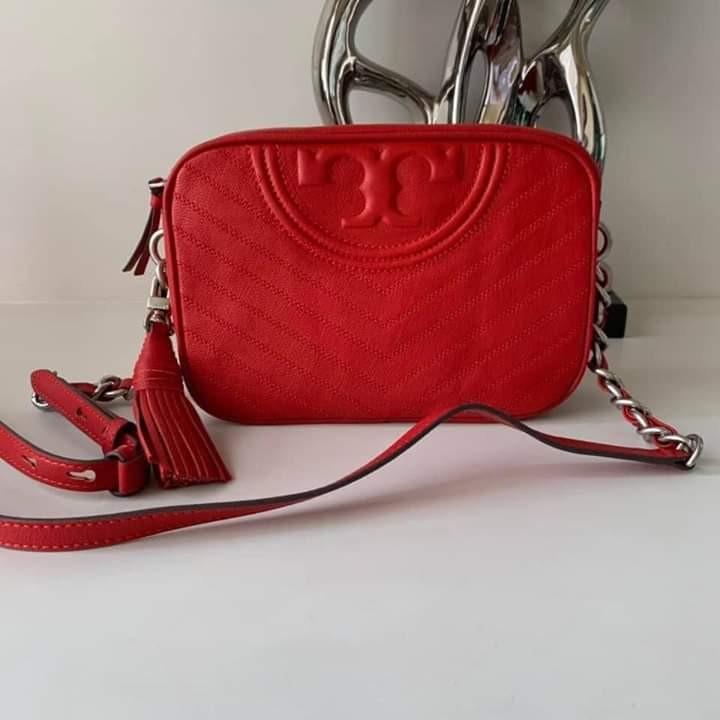 Authentic Tory bUrch Red sling bag ready to ship, Luxury, Bags & Wallets on  Carousell