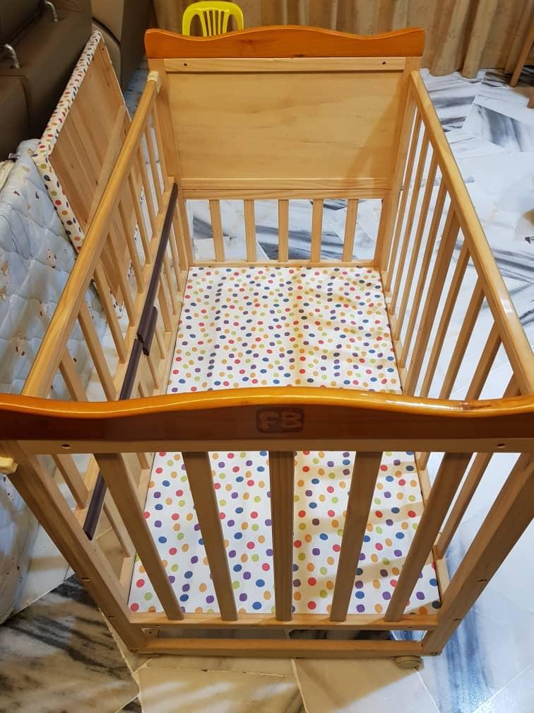 Baby Cot 110cm With Mattress Babies Kids Cots Cribs On Carousell