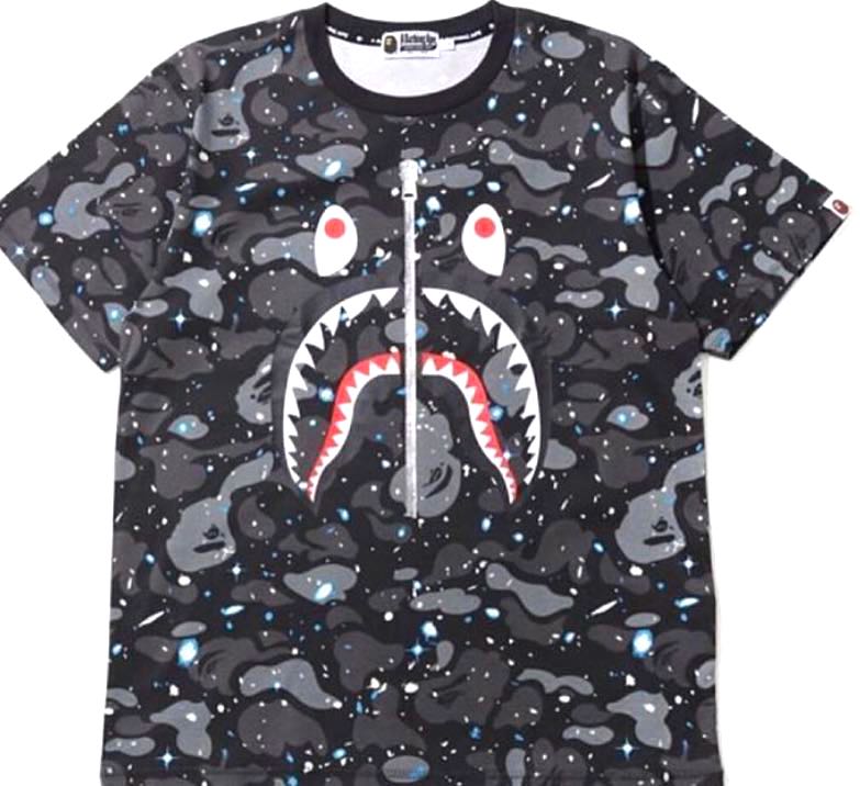 Space camo shark tee outlet