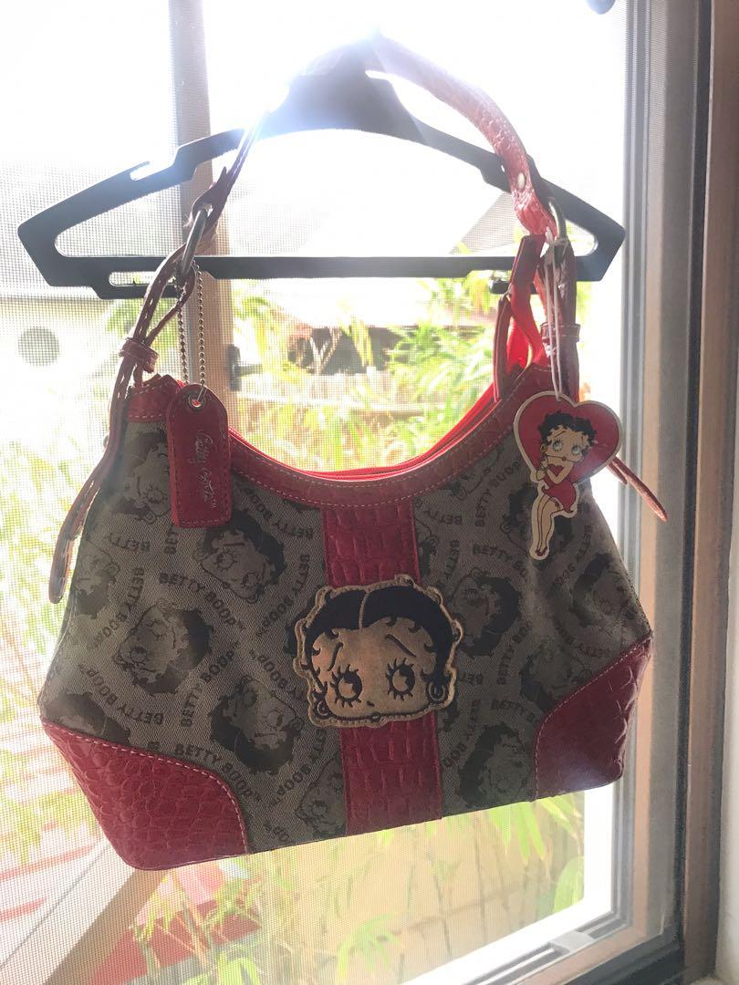 BETTY BOOP red shoulder bag, Women's Fashion, Bags & Wallets, Shoulder Bags  on Carousell