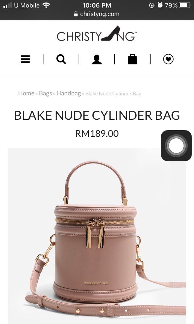 Christy Ng Blake Nude Cylinder Bag