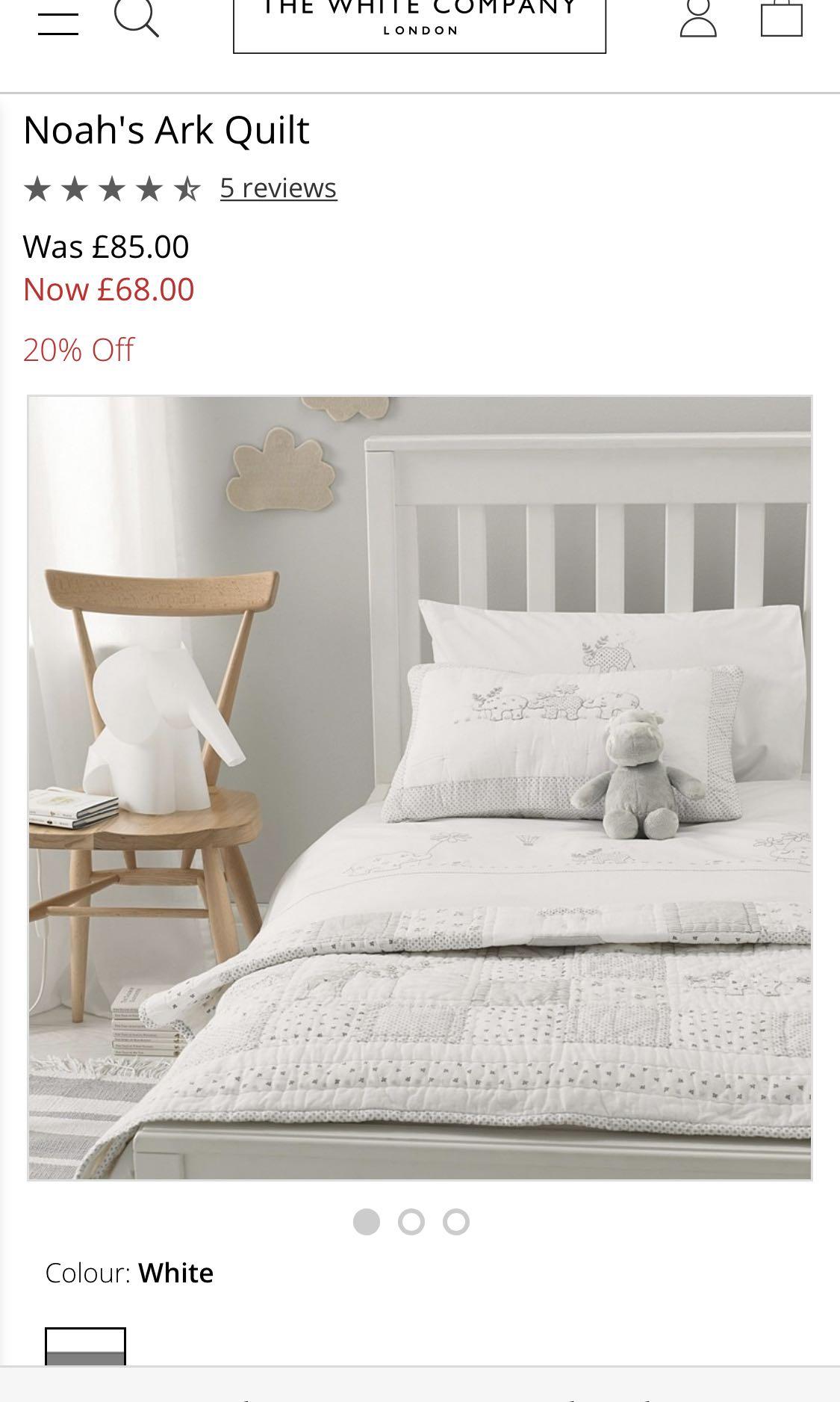 the white company cot bumper