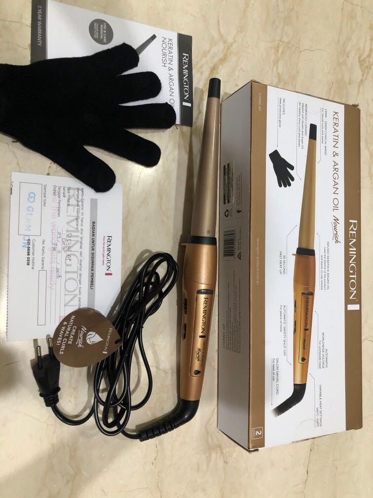 Remington keratin & argan oil nourish conical curler on sale