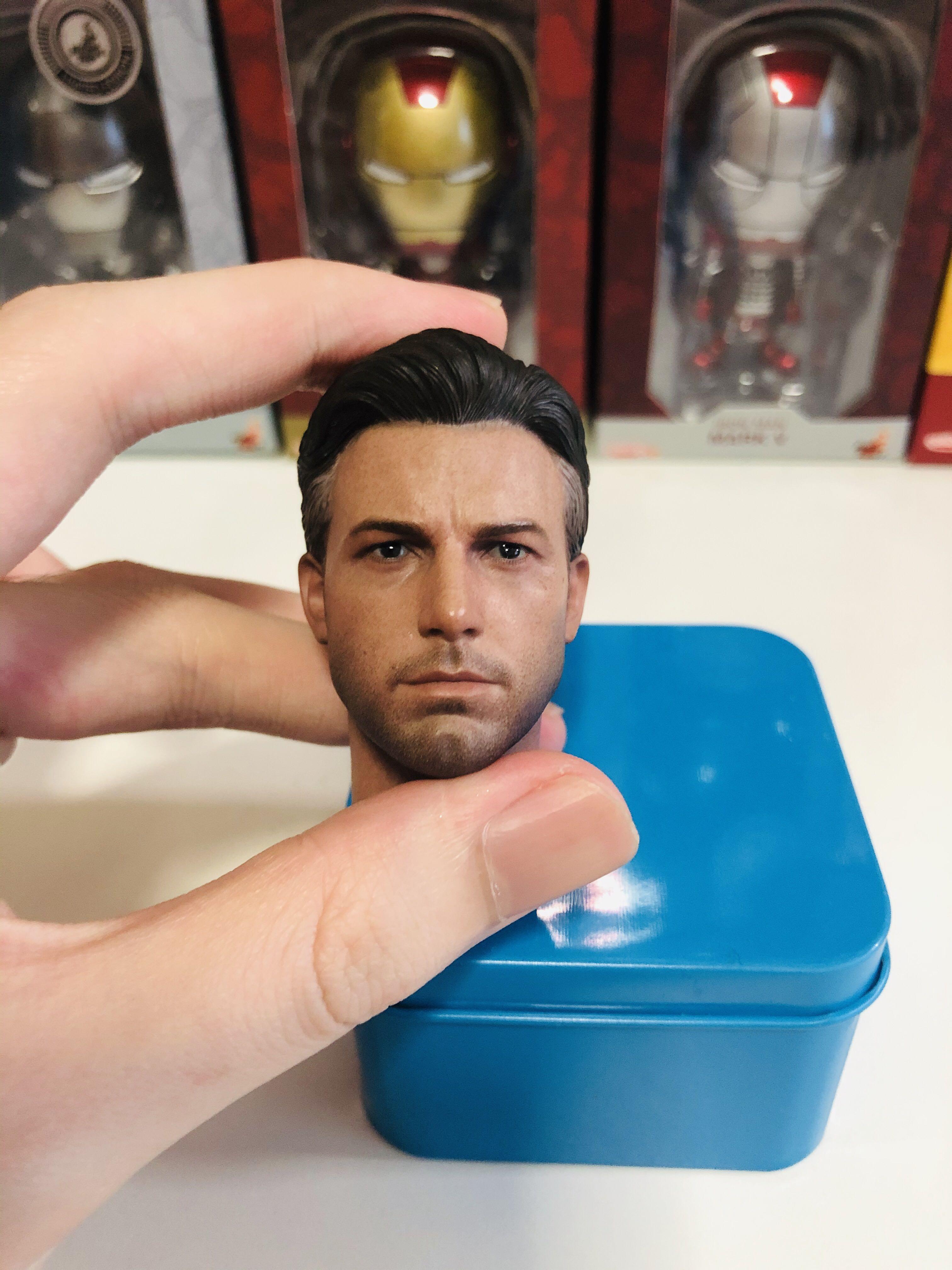 DC JUSTICE LEAGUE HOTTOYS 1/6 SCALE BEN AFFLECK BATMAN BRUCE WAYNE HEAD  SCULPT, Hobbies & Toys, Toys & Games on Carousell