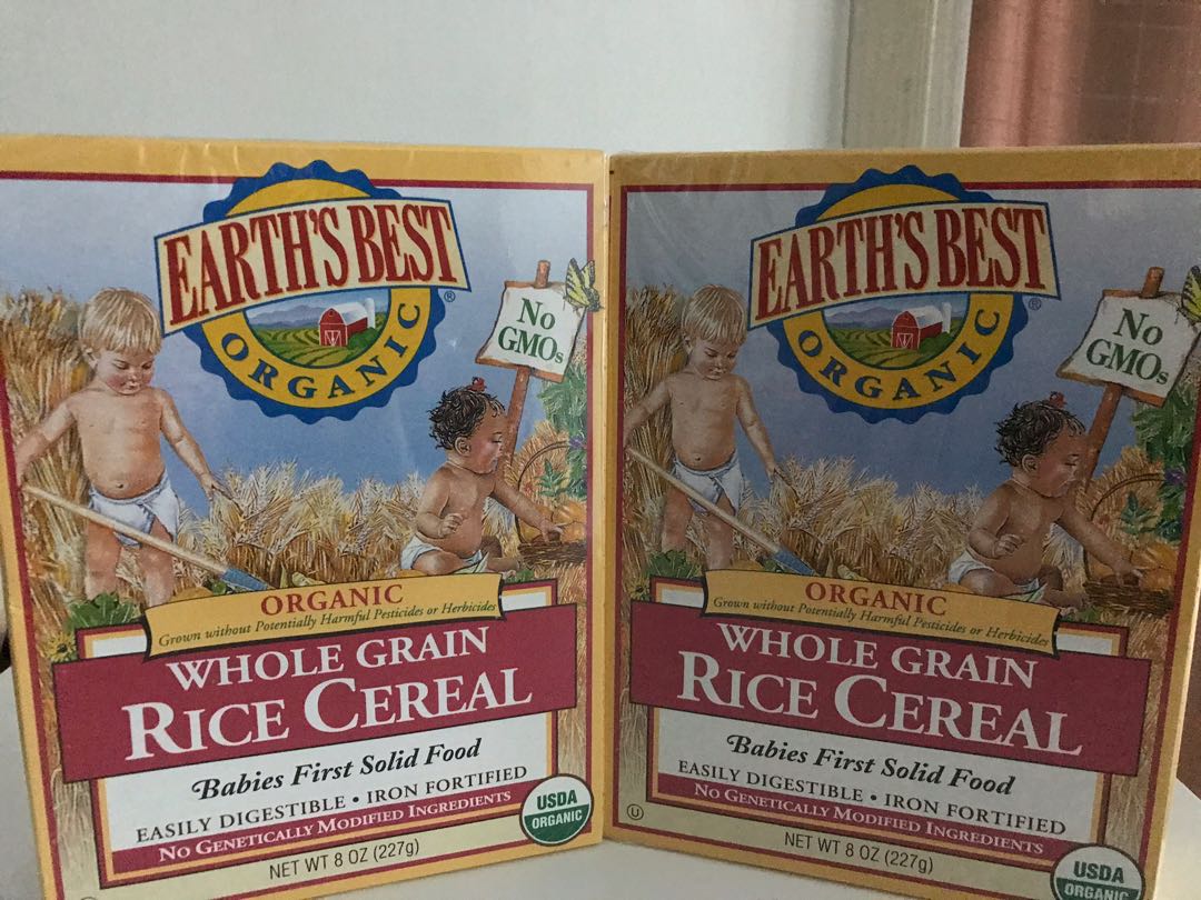 Earth’s Best Whole Grain Rice Cereal, 兒童＆孕婦用品, 餵養產品 & 奶粉 - Carousell