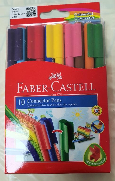 Faber Castell Connector Pens Creative Markers 10 Books Stationery Stationery On Carousell