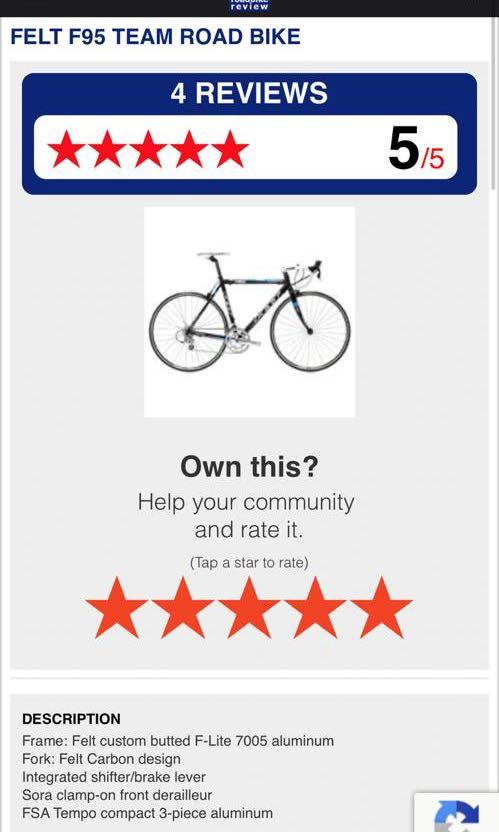 Felt f95 road bike review top
