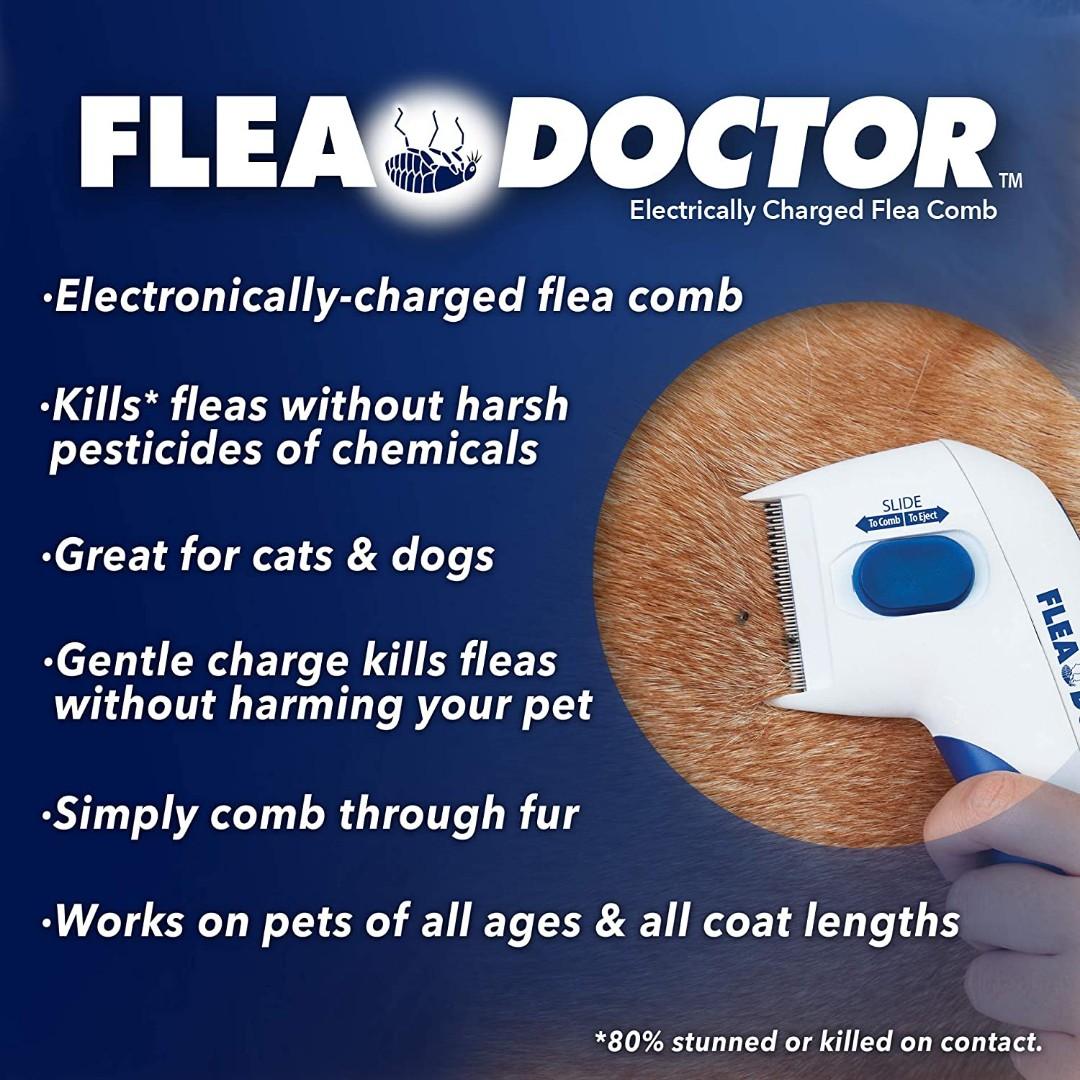 Electric pet flea comb top