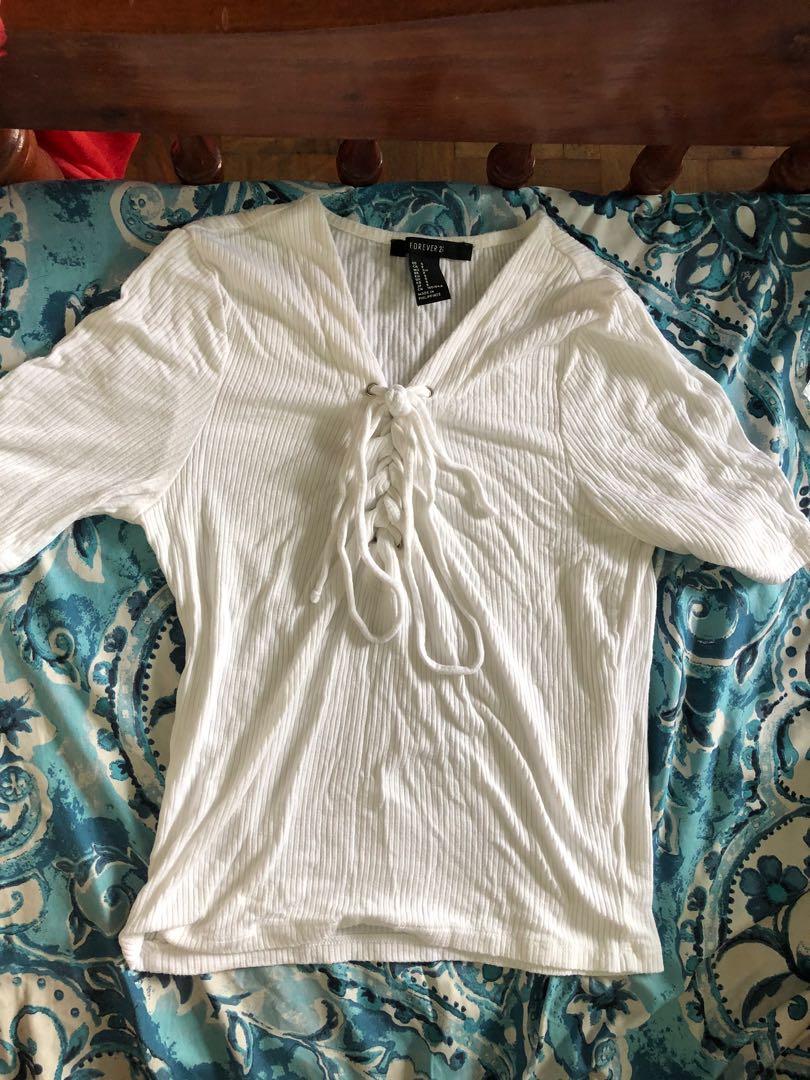 forever 21 criss cross top