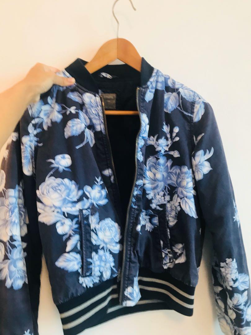gap floral bomber jacket