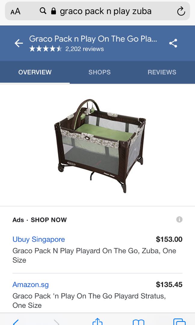 Graco pack n play zuba on sale