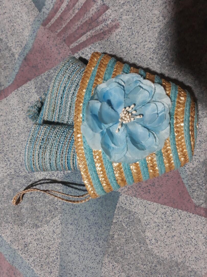 Hat in a purse (Category: Hats & Beanies) located in Quezon City. Submitted by declutteringusedbrandedstuff (Listing ID 1014981506, Image 1). Description: Slightly used cute special head dress. Payment thru BDO online transfer..
