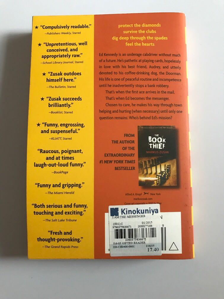I Am The Messenger By Markus Zusak Books Stationery Fiction On Carousell