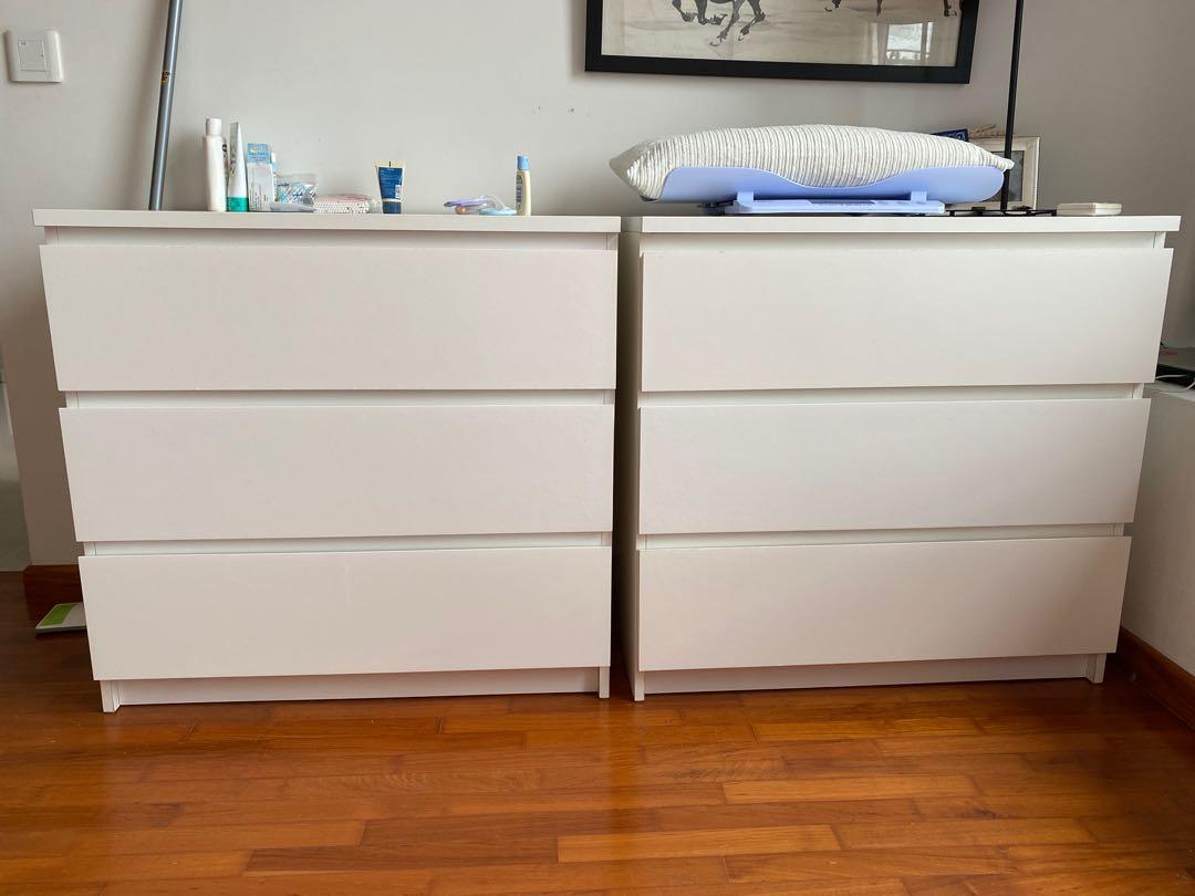 Malm three drawer chest deals