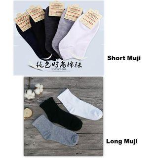 [INSTOCK] Unisex MUJI Socks - Black & Grey