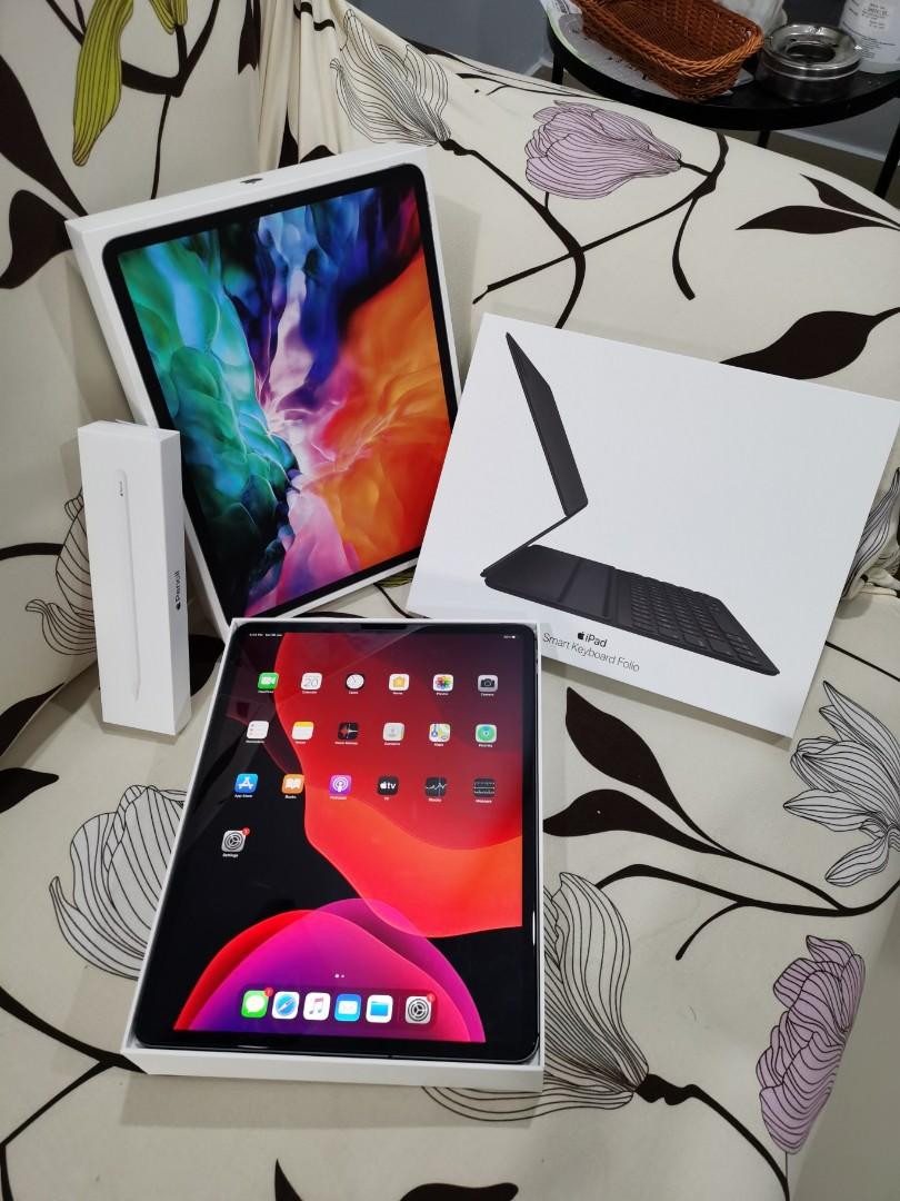 Ipad Pro 12 9 2020 Gray 1tb Cellular Mobile Phones Tablets Tablets On Carousell