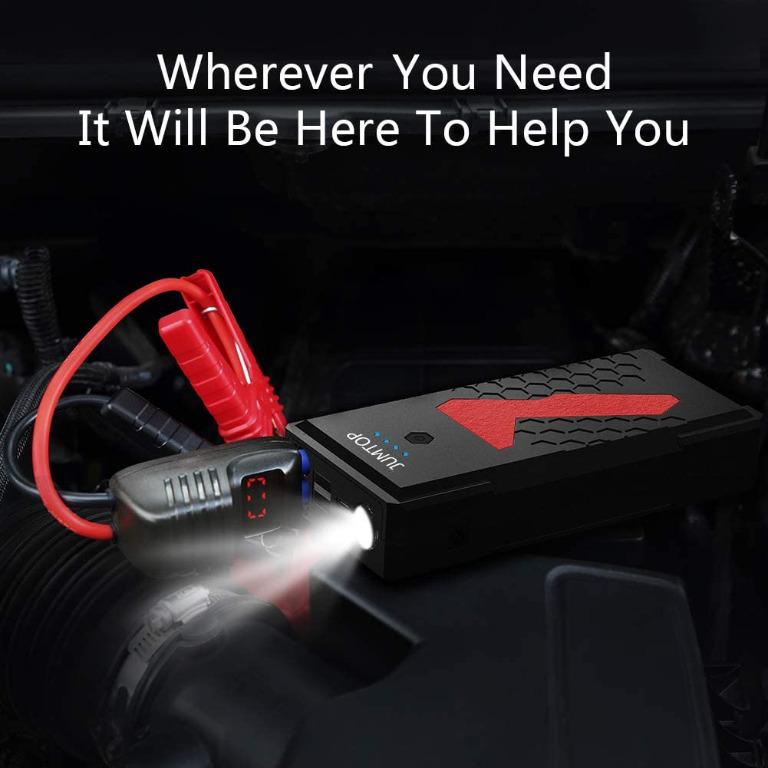 JUMTOP 3000A Peak 22000mAh Portable Car Jump Starter 10L Gas 8L Diesel Engine Auto Battery Booste