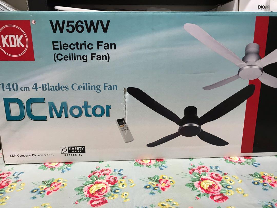 KDK Ceiling Fan W56WV White, Furniture 